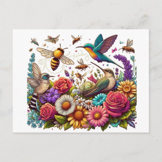 花と飛行の交響曲 ポストカード (正面)