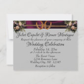 花と馬の靴、紫のリ結婚ボン (裏面)