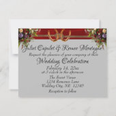 花と馬の靴、赤いリ結婚ボン (裏面)