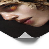 花と骨の超現実的なゴシックファンタジーアートポスター ポスター (角)