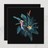 花と鳥と離れの熱帯アレンジメント 招待状 (正面/裏面)