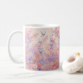 花と鳥のさえずり コーヒーマグカップ