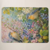 花と鳥のさえずり シェルパブランケット (正面(横))