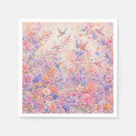 花と鳥のさえずり スタンダードカクテルナプキン
