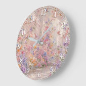 花と鳥のさえずり ラージ壁時計 (傾斜)