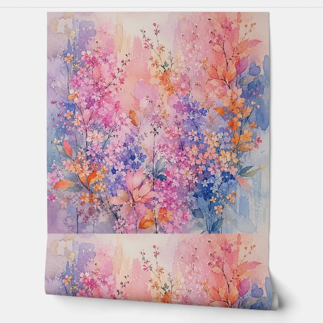 花と鳥のさえずり 壁紙 (ほどく)