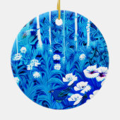花と鳥のファンタジーの森 セラミックオーナメント (裏面)