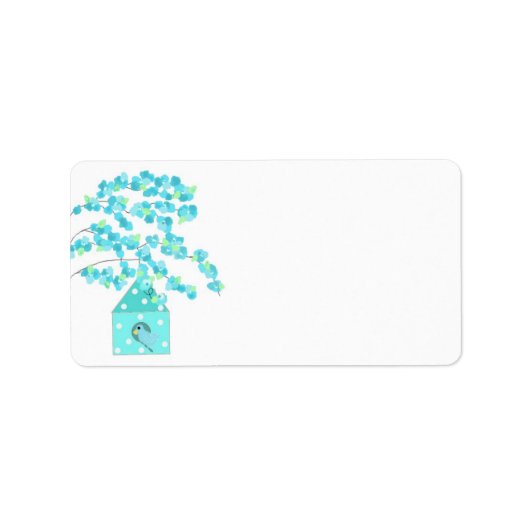 花と鳥の巣箱 ラベル (正面)
