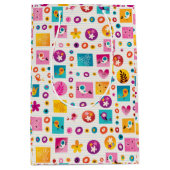 花と鳥の自然 ミディアムペーパーバッグ (正面)