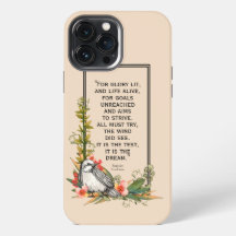 花と鳥のiPhoneケース(サンダーソン名言入り)