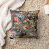 花と鳥を持つ超現実主義の芸術 クッション (ブランケット)