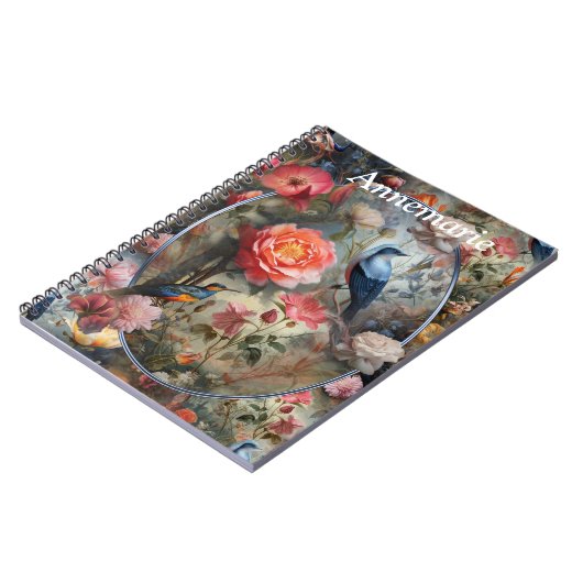 花と鳥を持つ超現実主義の芸術 ノートブック (左側)