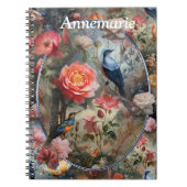 花と鳥を持つ超現実主義の芸術 ノートブック (正面)