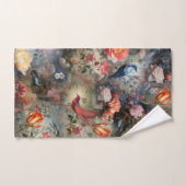 花と鳥を持つ超現実主義の芸術 バスタオルセット (ハンドタオル)