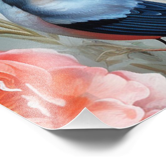 花と鳥を持つ超現実主義の芸術 フォトプリント            (角)