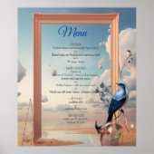 花と鳥を持つ超現実主義の芸術 ポスター (正面)