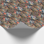 花と鳥を持つ超現実主義の芸術 ラッピングペーパー (角)