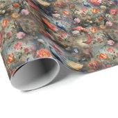 花と鳥を持つ超現実主義の芸術 ラッピングペーパー (ロールコーナー)