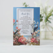 花と鳥を持つ超現実主義の芸術 出欠カード (スタンド正面)