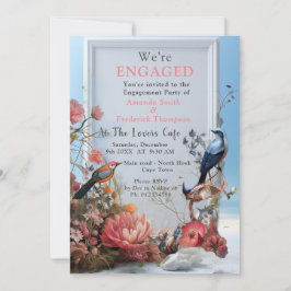 花と鳥を持つ超現実主義の芸術 招待状