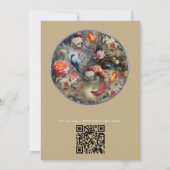 花と鳥を持つ超現実主義の芸術 招待状 (裏面)