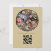 花と鳥を持つ超現実主義の芸術 招待状 (裏面)