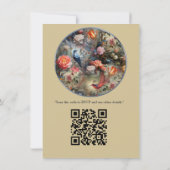 花と鳥を持つ超現実主義の芸術 招待状 (裏面)