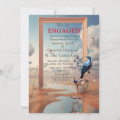 花と鳥を持つ超現実主義の芸術 招待状 (正面)