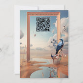 花と鳥を持つ超現実主義の芸術 招待状 (裏面)