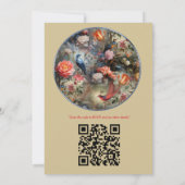 花と鳥を持つ超現実主義の芸術 招待状 (裏面)