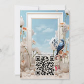 花と鳥を持つ超現実主義の芸術 招待状 (裏面)