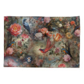 花と鳥を持つ超現実主義の芸術 枕カバー (裏面)