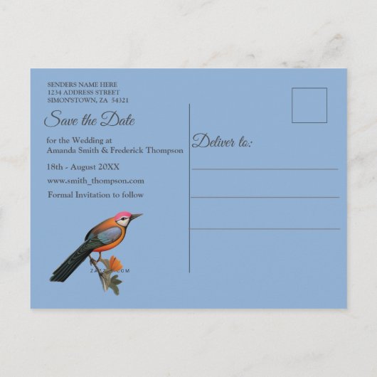 花と鳥を持つ超現実主義の芸術 案内ポストカード (裏面)