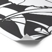 花と鳥アールヌーボースタイルシームレスなパット ポスター (角)