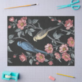 花と鳥イラストレーション 薄葉紙 (クラフト)