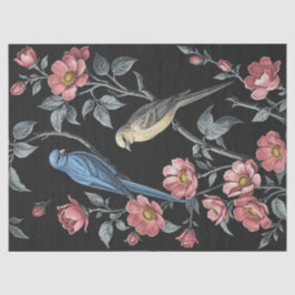 花と鳥イラストレーション 薄葉紙