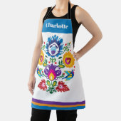 花と鳥2羽の民俗学 エプロン (インサイチュ)