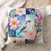 花と鳥 クッション (ブランケット)