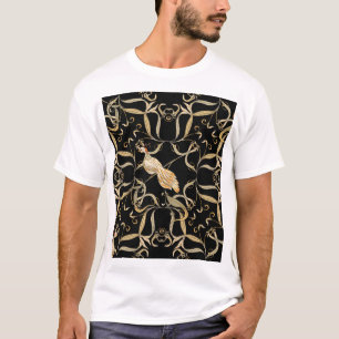 花と鳥:新しいスタイルヴィンテージ Tシャツ