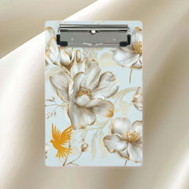 花と鳩 ミニクリップボード