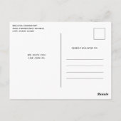 花と黒いカラスゴシック誕生日招待状 ポストカード (裏面)