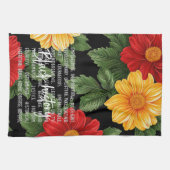 花と黒い月の歴史 キッチンタオル (横)