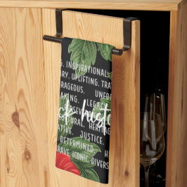 花と黒い月の歴史 キッチンタオル