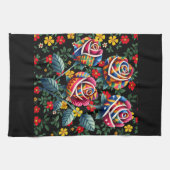 花と黒い月の歴史 キッチンタオル (横)