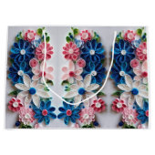 花と：美疑問に思しい抱き枕サプライズ ラージペーパーバッグ (正面)