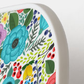 花とLadybugsパターン任意の文字を追加カスタム ピックルボールラケット (左詳細)