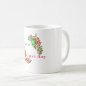 花とmの熱帯の夏のパタ葉ーン コーヒーマグカップ (正面右)