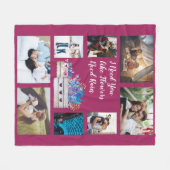 『花には雨が必要』カスタムラブ写真 フリースブランケット (正面(横))