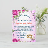 花による結婚の招待 招待状 (スタンド正面)