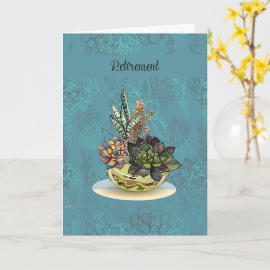 花による退職祝い カード (黄色い花)